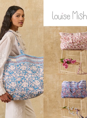 在途 louise misha 26ss 春夏 浪漫花朵大容量单肩包购物袋妈咪包