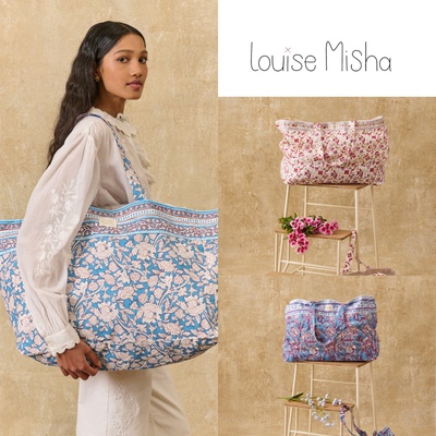 现货 louise misha 26ss 春夏 浪漫花朵大容量单肩包购物袋妈咪包
