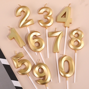 网红歌剧院数字蜡烛金色玫瑰粉生日周岁满月儿童生日派对蛋糕装饰