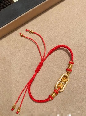 S925纯银新中式金刚杵红绳手链