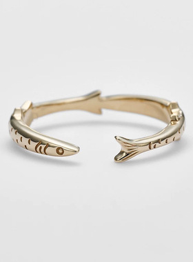 s925纯银小清新双鱼座开口戒指