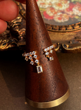 925银饰品日系镶钻流苏轻奢18K金