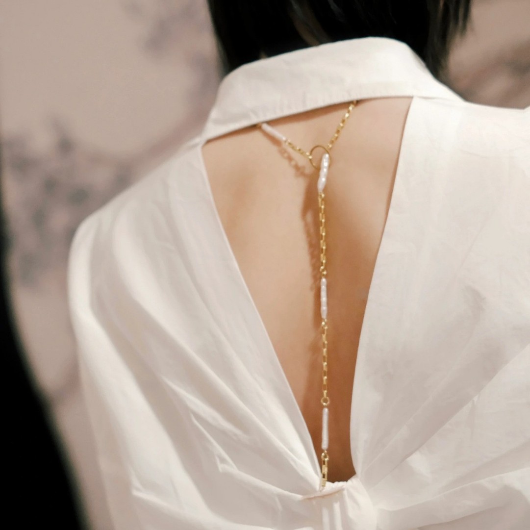 法式复古叠戴异形巴洛克长款项链