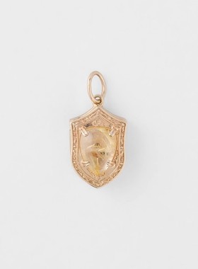 复古S925银镀14K金狮子座项链