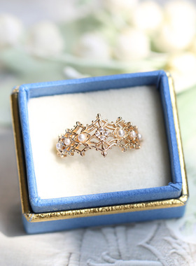 日系春季新品镂空蕾丝戒指