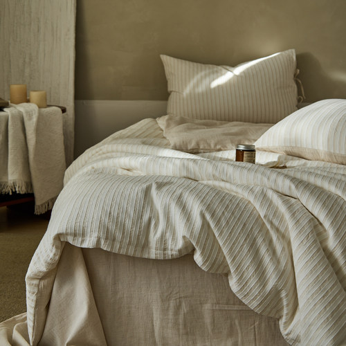 猫叔A类色织提花棉麻四件套