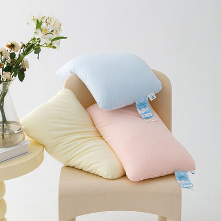 儿童A类贝贝柔糯感枕芯全棉针织棉Q弹无荧光婴幼儿枕头30*50