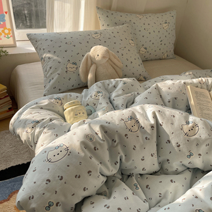纯棉四件套100%全棉床品床上三4件套2026新款床单款床笠四季通用