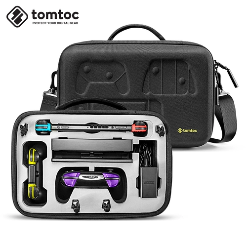Tomtoc nintendo Switch Oled Полный набор пакетов для хранения аксессуаров для семейного бочка NS Hard Shell Box Packense