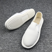 子小白鞋 透气套脚低帮纯白色鞋 无尘车间专用 纯色春夏款 老北京布鞋
