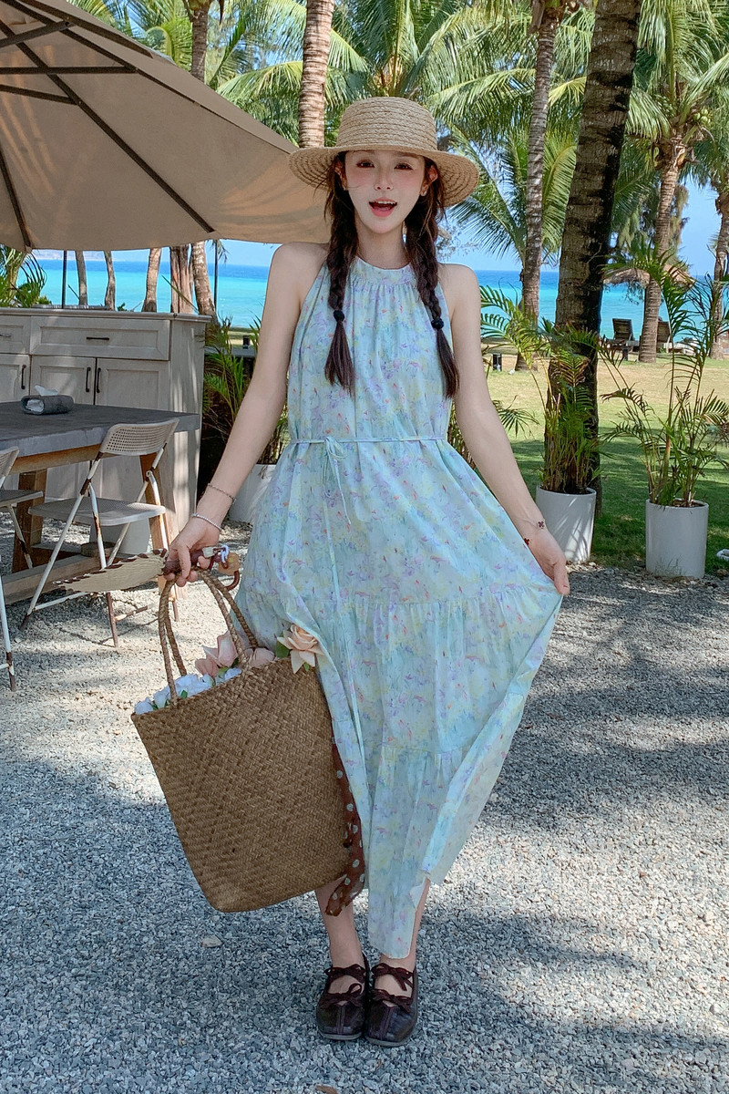 2026年夏新款韩系收腰显瘦修身性感碎花连衣裙XW1086P145K218,女装连衣裙,浙宝171