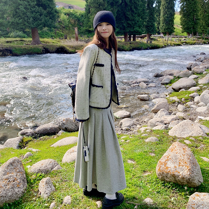 韩系氛围感编织粗花呢小香风外套女2024年春秋新款超好看短款上衣,女装短外套,浙宝171