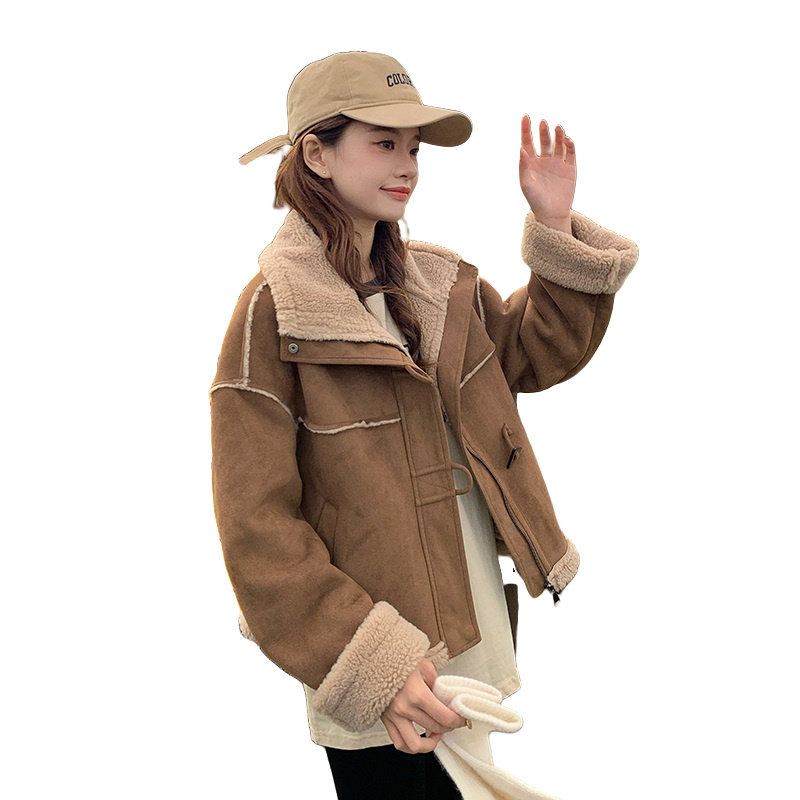 冬装新款皮毛一体外套XW8052P195K298,女装短外套,浙宝171
