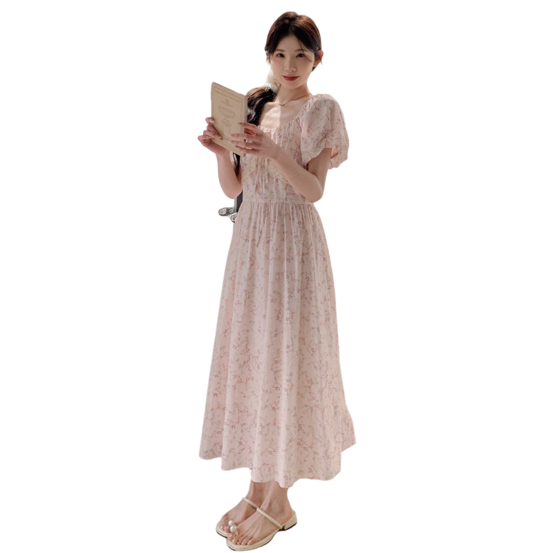 现货26年夏装新款碎花中长款连衣裙XW1067P145K218,女装连衣裙,浙宝171