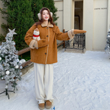 现货2025年冬装新款皮毛一体外套XW3356P205K308，女装毛呢外套，浙宝171