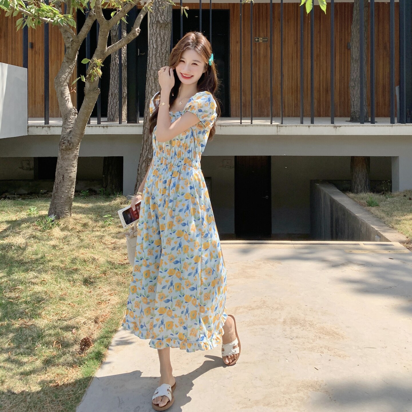 2026年夏新款韩系简约百搭碎花连衣裙XW1133P135K208,女装连衣裙,浙宝171