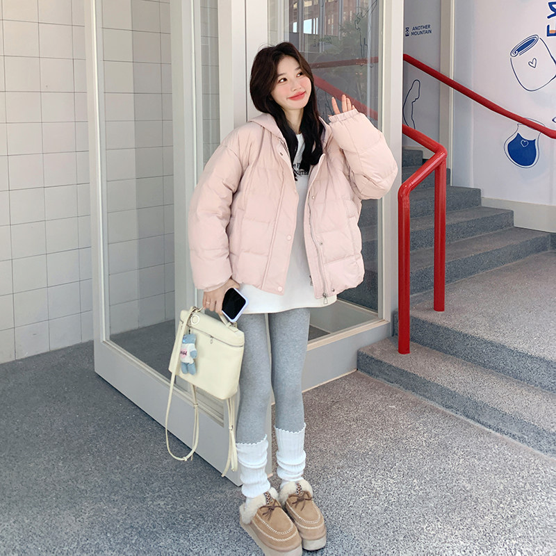 现货2026冬装新款拼接连帽羽绒服外套(50绒)XW3360P275K418,女装羽绒服,浙宝171