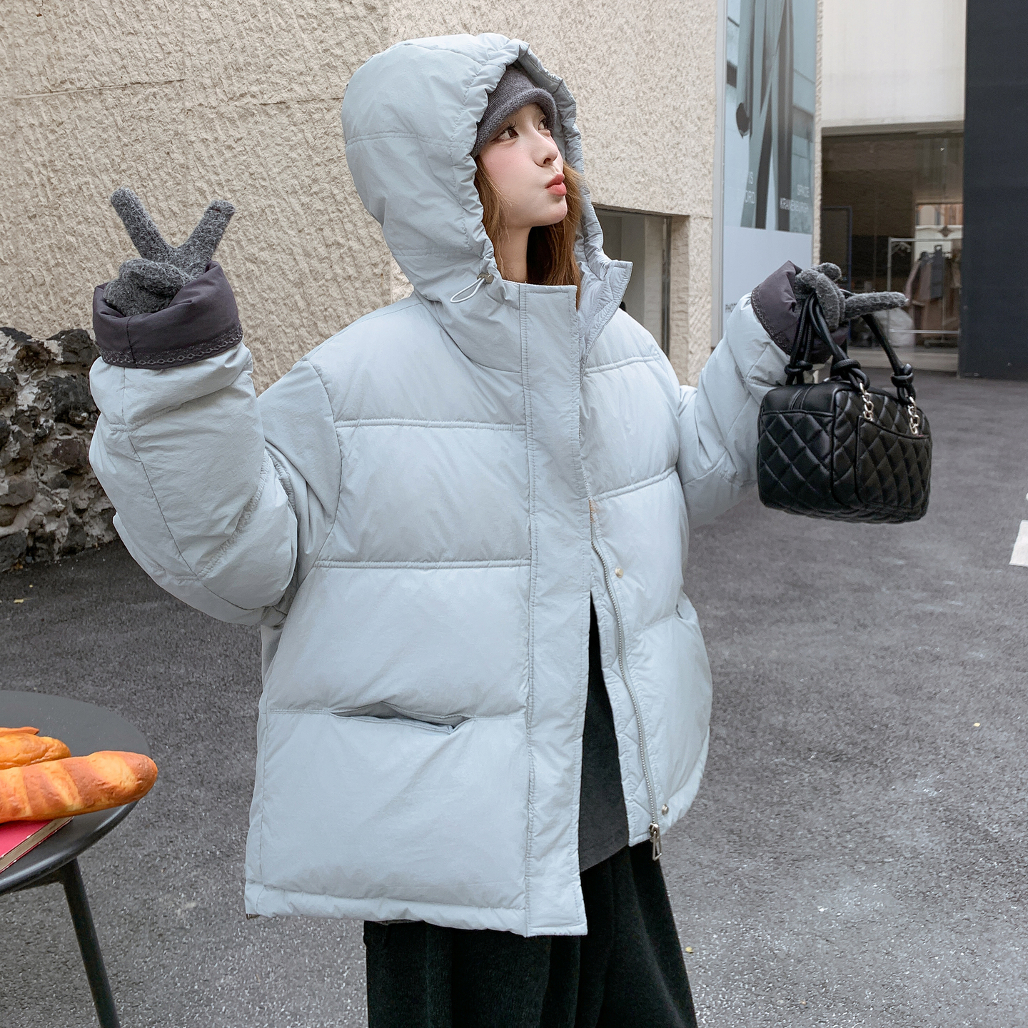 现货冬装新款袖口刺绣羽绒服外套(50绒)XW3338P275K418，女装羽绒服，浙宝171