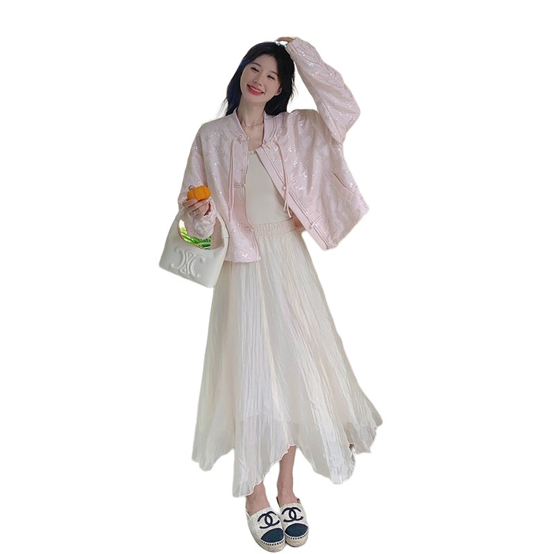 现货秋装新款女装洋气新中式亮片小外套XW6933P145控198,女装短外套,浙宝171