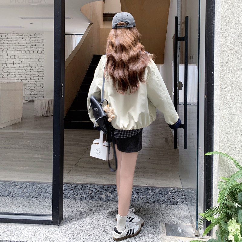 现货2025年秋装新款撞色风衣外套XW721P155K238,女装短外套,浙宝171
