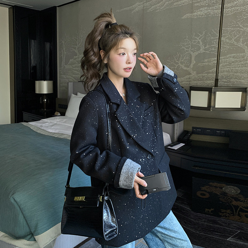 冬装新款毛呢羽绒西装90绒XW8081P285K428,女装羽绒服,浙宝171