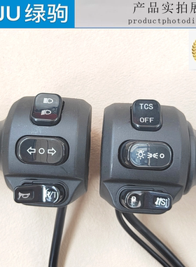 绿驹电动车把座开关一体转把TCS OFF P档变速RT转向修复总成原装