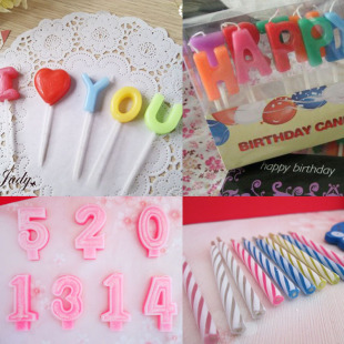 情人节蜡烛 男女朋友生日I love u蜡烛 情侣生日礼物告白道具