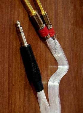 音丝带Nor dost蓝天堂6.35一分二转接线 1分2音频转换 音响音频