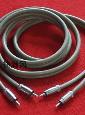 古董老线不知名RCA信号线 平衡饱满 瑞士Switchcraft插头中空端子