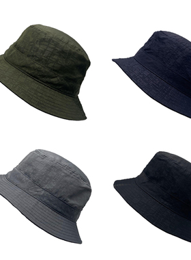 Hatty哈荻正品暗纹小盘帽短檐折叠防泼水透气圆顶渔夫丛林帽INS潮