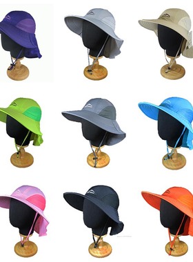 正品户外HATTY哈荻透气防泼速干宽檐护帘防晒太阳帽软檐丛林徙步