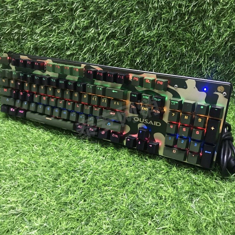 欧赛得dk950s网吧5.0光轴游戏电竞机械键盘网咖光学轴冰蓝纯背光