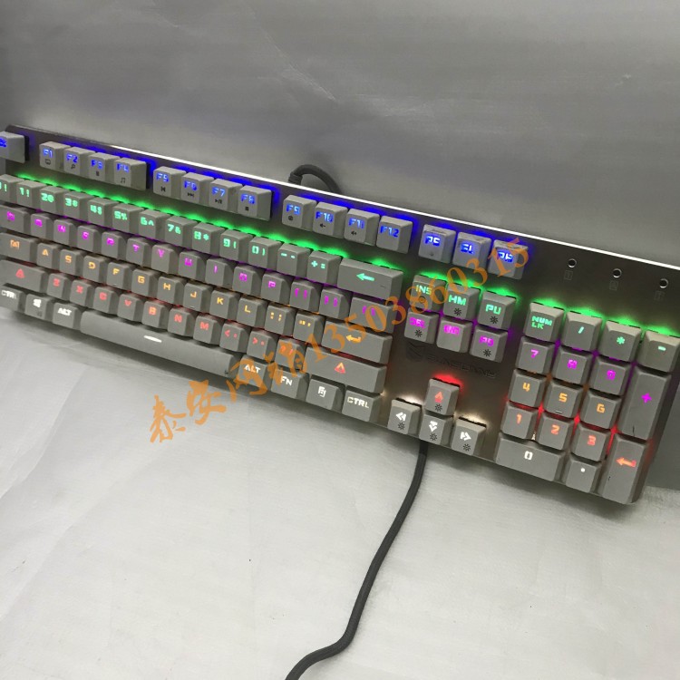 背光青轴金属usb吃鸡机械键盘