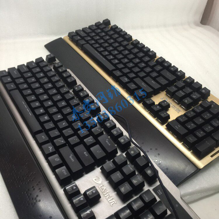 达尔优ck550-miy水耀大手托游戏机械键盘水冷发光插拔青轴usb有线