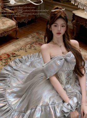 【耀月银白&比邻星金&浅空天胧】初灵高定如心公主裙  现货