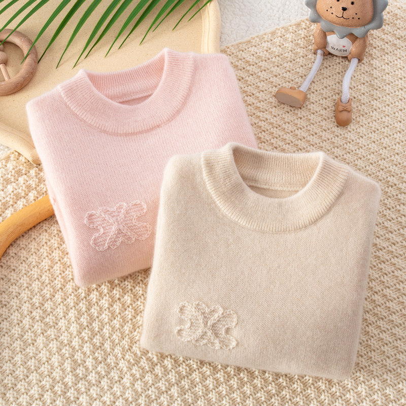 100%山羊绒女童羊绒衫保暖舒适冬