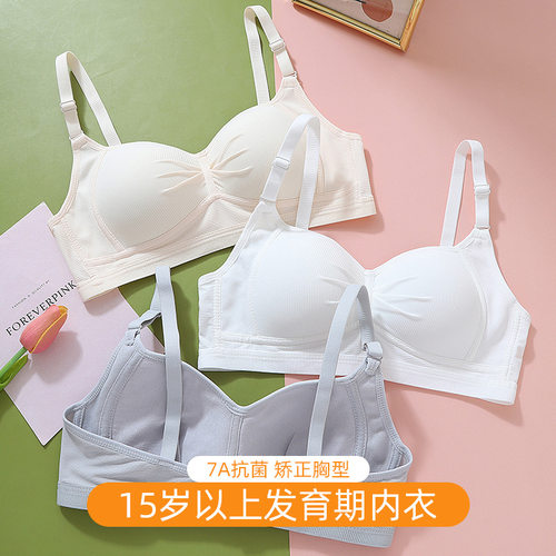 高中生少女内衣女初中学生三阶段青春发育期薄款定型固定杯文胸罩