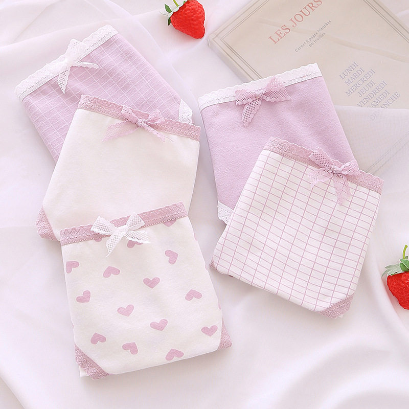 少女生内裤女纯棉透气女士全棉裆夏季日系中腰薄款学生短裤5条装,女士内衣/男士内衣/家居服,男三角内裤,淘宝优惠券,粉丝福利购,淘宝优惠卷