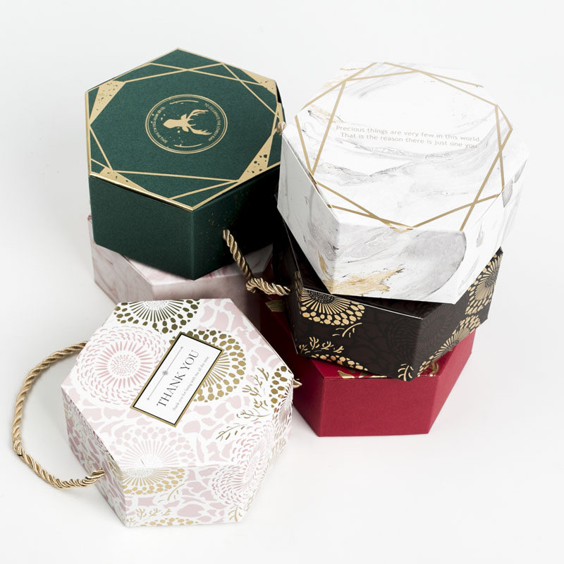 新年创意六边形牛轧糖包装盒  欧式婚礼伴手盒 手提糖果包装袋多|ruв категории фестиваль товаров/подарок, сахар коробка/сахар комплект частей - от Buy2taobao.com для оказания профессиональной услуги покупки агента Taobao