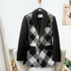 撤柜单 无假期 人 厚实格子印花中性风休闲羊毛呢大衣外套秋冬