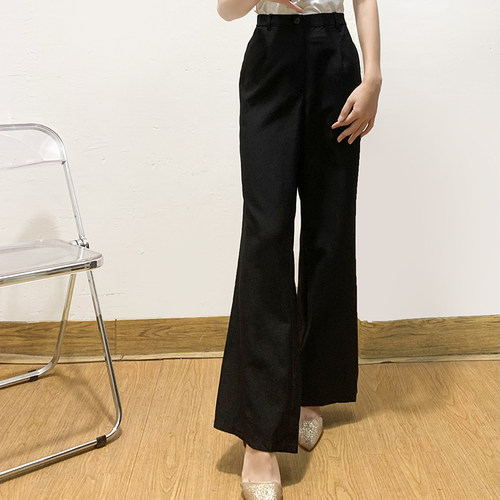 休闲微喇裤西裤长裤女春夏秋