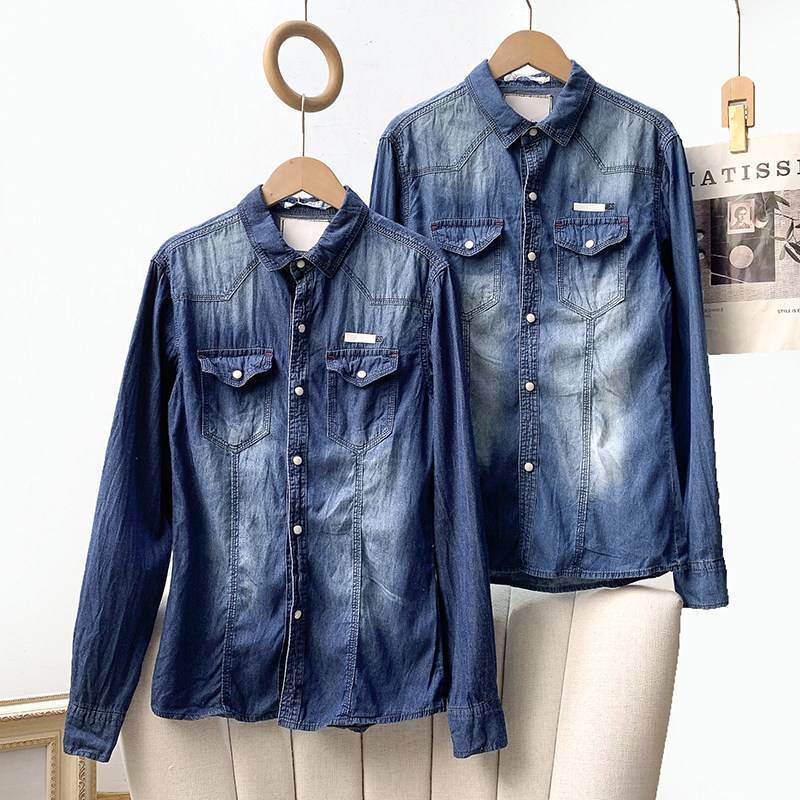 无假期的人】外贸单/柔软舒适/复古港风轻薄长袖牛仔衬衫外套女春,女装/女士精品,衬衫,淘宝优惠券,粉丝福利购,淘宝优惠卷