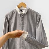 时尚 都市青年 衬衫 正货 男装 茑专柜 衬衣 纯棉长袖 太 四季 常青