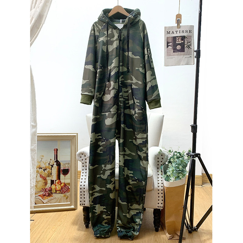 독일군 및 군수출 플러스사이즈 남성복  보온성을 높여주는 플러시 플리스  가을 겨울 후드 위장 점프수트 바지