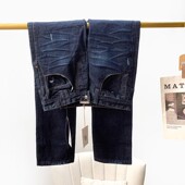 长裤 砖柜单 女春秋冬 复古港风休闲水洗牛仔裤 直筒裤 高货 有厚度