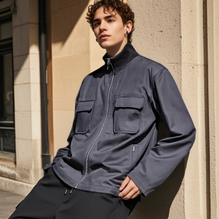 男装 高货 港风商务休闲大码 复古美式 夹克外套春秋 vintage中古款