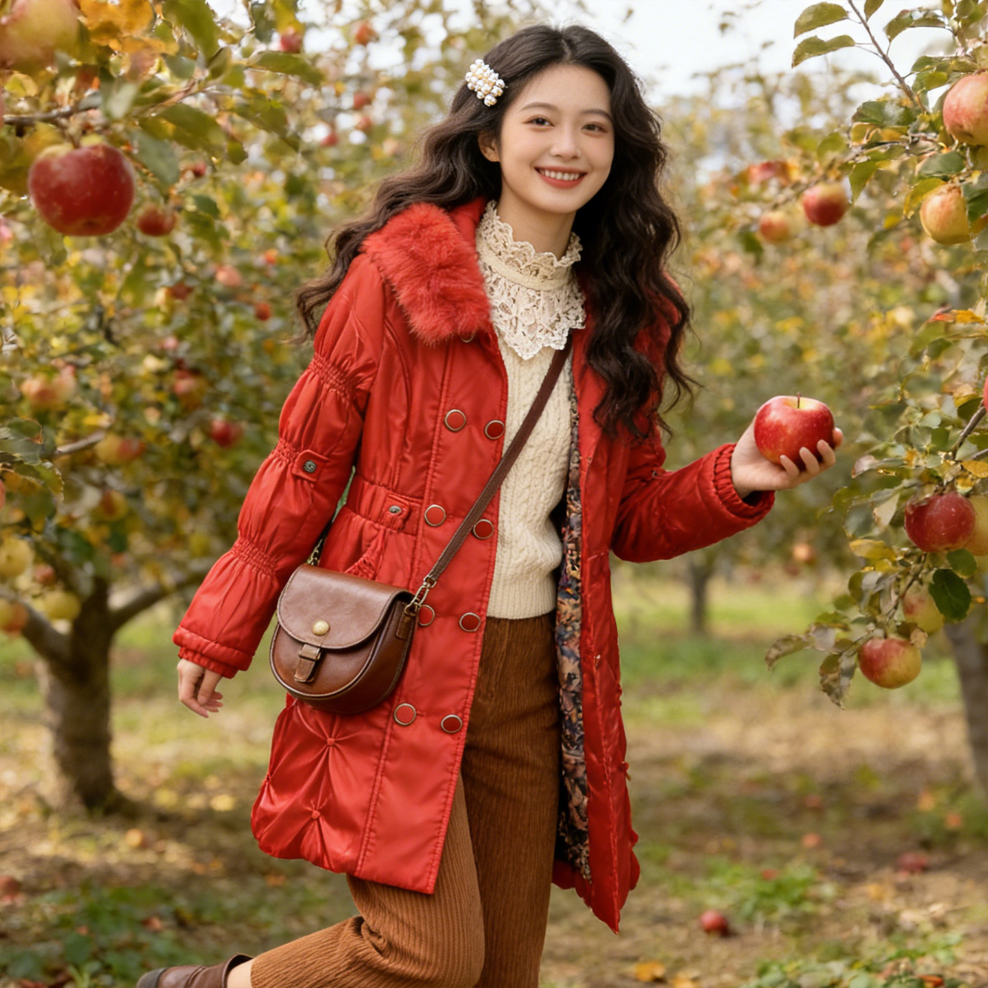 老货撤柜~质量超好~千禧年代古早风复古兔毛领连帽棉衣棉服女秋冬