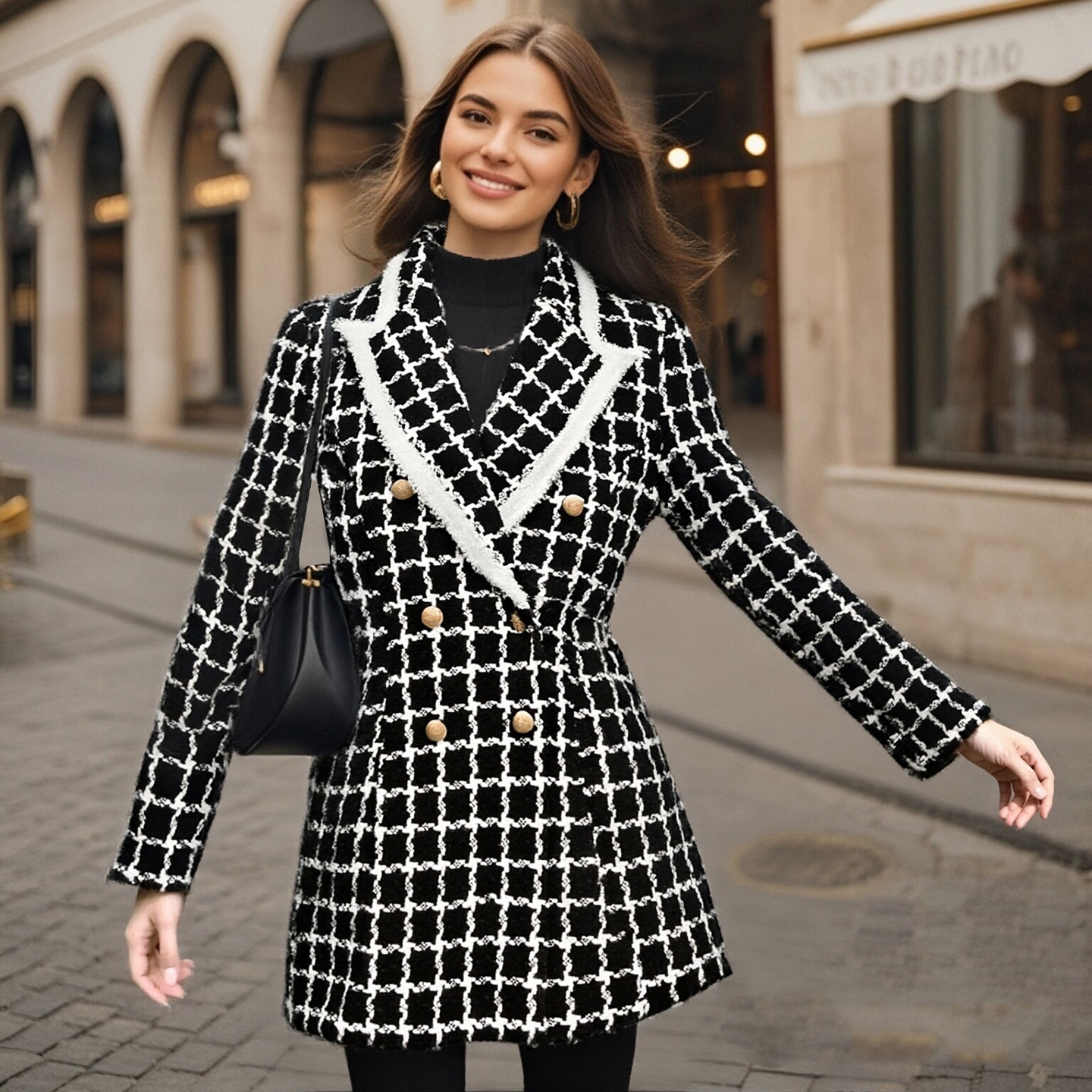 质量超好~小香风粗花呢外套秋冬