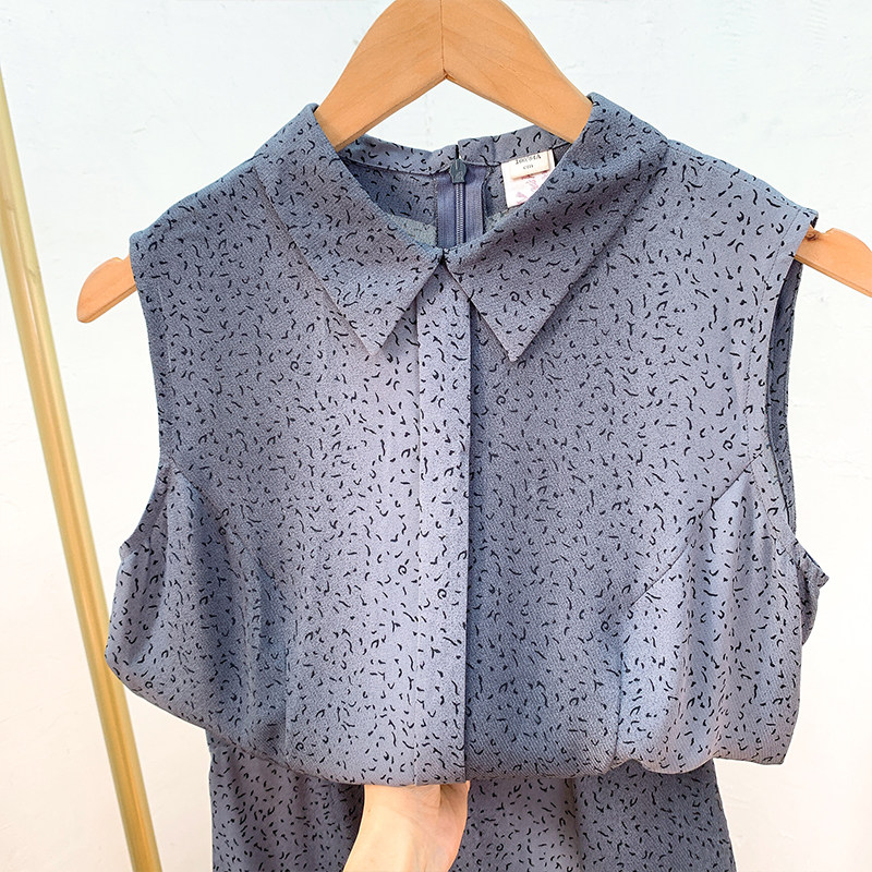 无假期的人】时光旧梦/重返90年代港风复古无袖雪纺衬衫半裙女夏