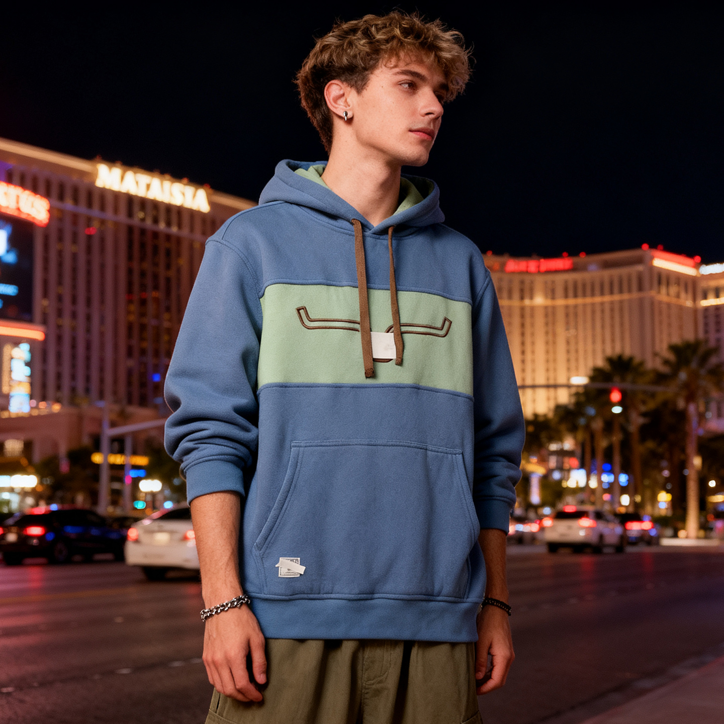 加厚加绒男装宽松大码连帽卫衣